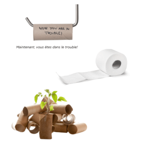 The small roll of toilet paper