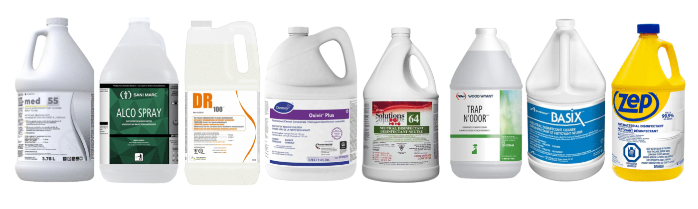 Exemples de désinfectant anti-moisissure, bactéricide