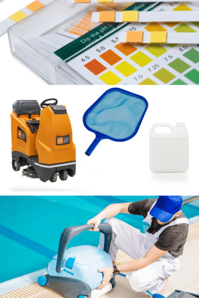 Produits accessoires équipements d'entretien de piscine