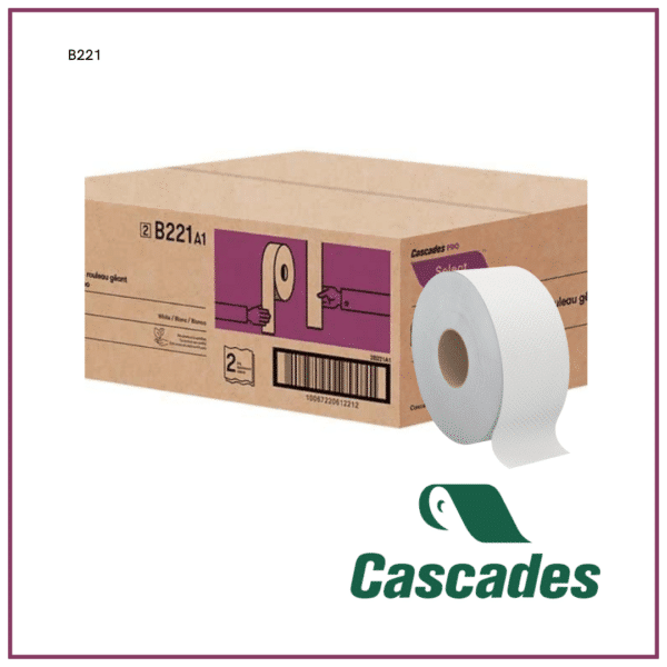 SELECT Papier hygiénique rouleau mini max, 2 plis, Cascades B221