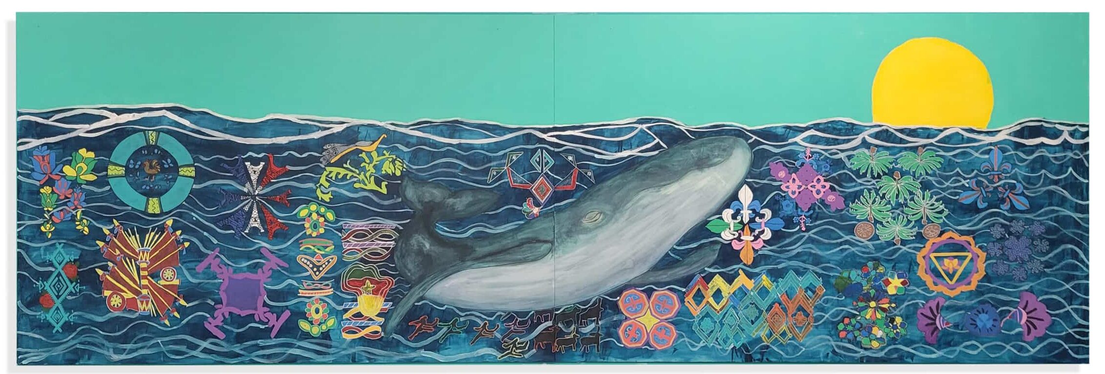 Murale Les vagues des âmes - École l'Impact de Terrebonne